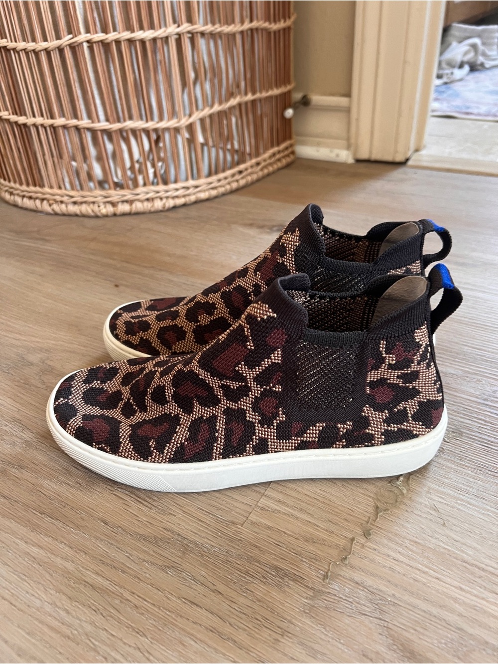 Women’s Rothy’s Leopard Print Slip-On Sneakers - Brown